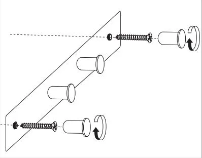 Κρεμάστρα Τοίχου/Ξύλου Νίκελ/Μαύρη-Ματ (Τετραπλή) 30.5x4x3cm C1151 Κρεμάστρα Τοίχου/Ξύλου Νίκελ/Μαύρη-Ματ (Τετραπλή) 30.5x4x3cm C1151 - Image 3