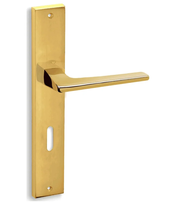 Πόμολο Πόρτας Πλάκα Χρυσό-Γυαλιστερό 1495