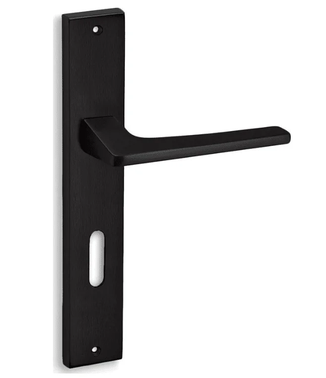 Πόμολο Πόρτας Πλάκα Μαύρο 1495