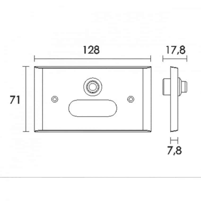 Κουδούνι Πόρτας Νίκελ-Ματ 12.8x7.1cm 137 - Image 2