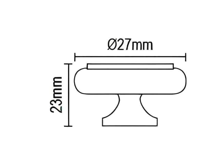 Πομολάκι Επίπλων Φ27mm 01.71 (Σε 3 αποχρώσεις)