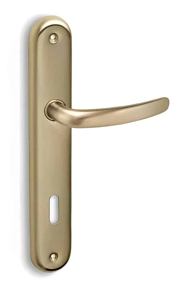 Πόμολο Πόρτας Πλάκα Χρυσό-Ματ C605