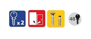 Κλειδοθήκη Μεταλλική Με Γυάλινη Πρόσοψη 48 Θέσεων G1548 (Σε 2 Αποχρώσεις)