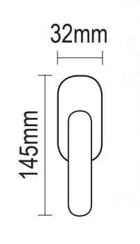 Γρυλόχερο Ανοιγόανακλυνόμενου Παραθύρου 3.2x14.5cm 08.801 (Σε 2 αποχρώσεις)
