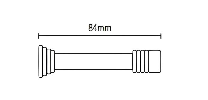 Στόπ Πόρτας Μεταλλικό Με Λάστιχο Τοιχου 84mm 18.03 (Σε 2 αποχρώσεις)