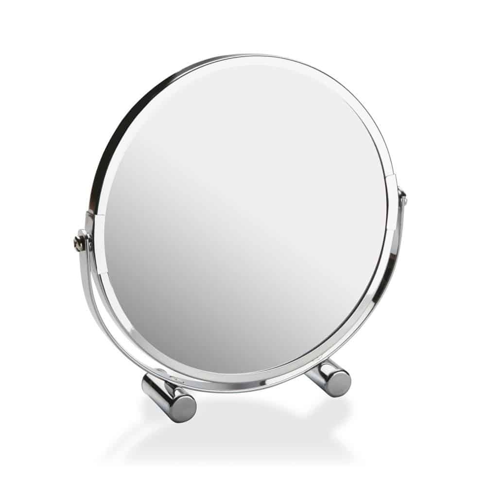 Καθρέφτης Μπάνιου Μεγεθυντικός S3410519 μεταλλικός, μια εκπληκτική προσθήκη για το νιπτήρα της τουαλέτα σας με μεγέθυνση επί 5 φορές.