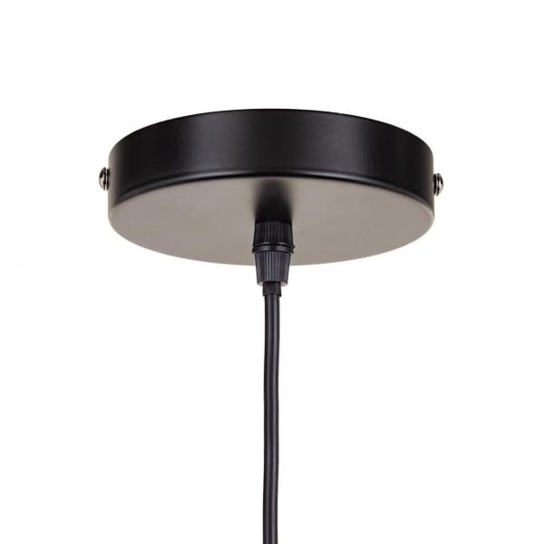 Φωτιστικό Οροφής Μεταλλικό-Ξύλο Μαύρο S8802364-7