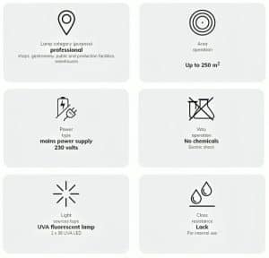 Αντικουνουπική Λάμπα Τοίχου LED INK951 Χαρακτηριστικα